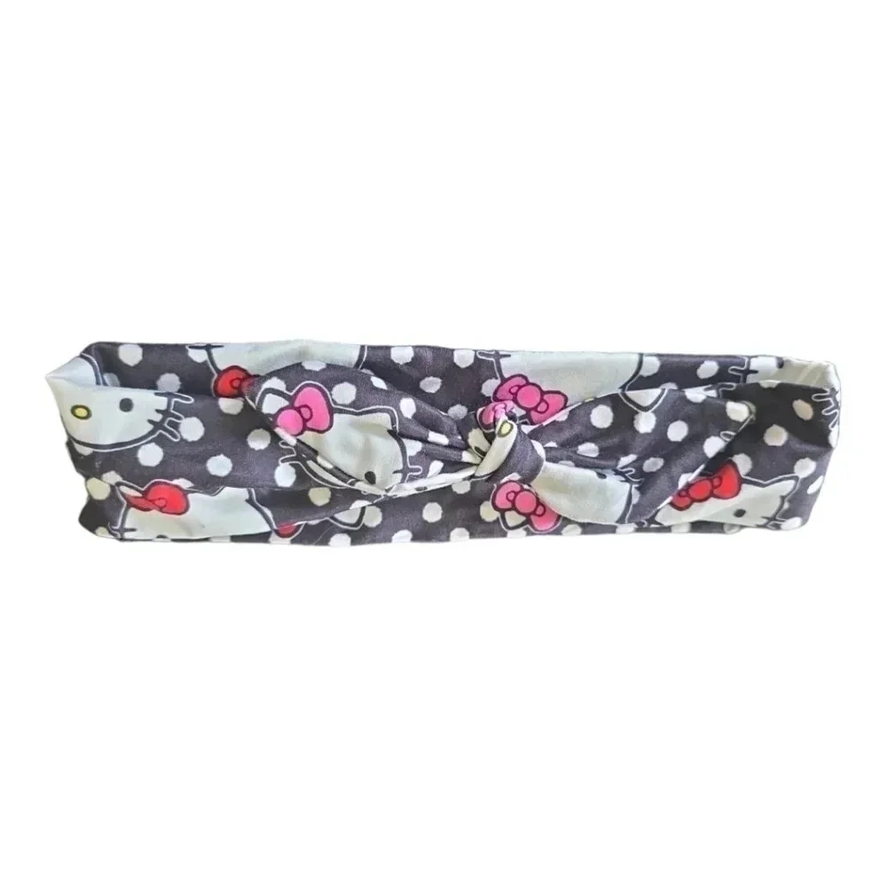 Hello Kitty Bow Polkadot Custom Homemade Headband